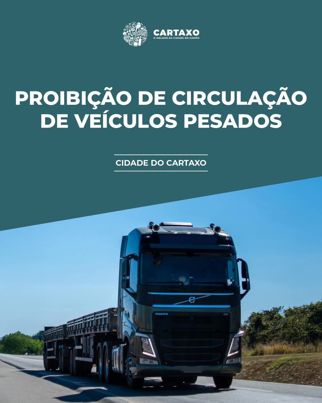 Proibição da Circulação de Veículos Pesados na Cidade do Cartaxo Entra em Vigor a 1 de Junho