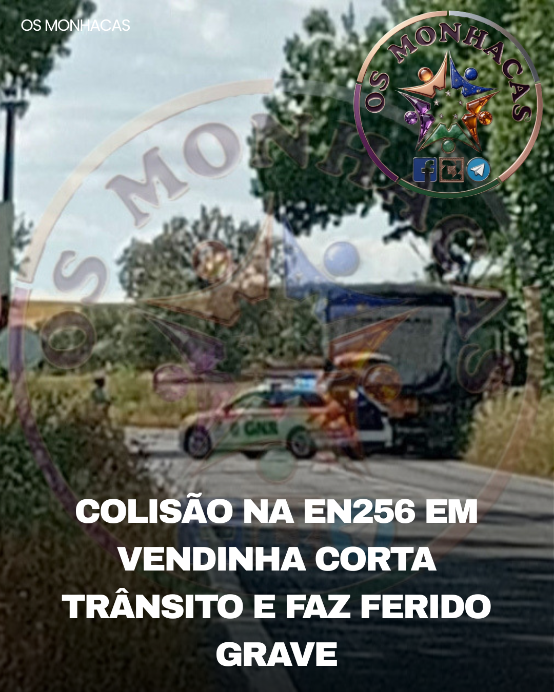 Colisão na EN256 em Vendinha Corta Trânsito e Faz Ferido Grave