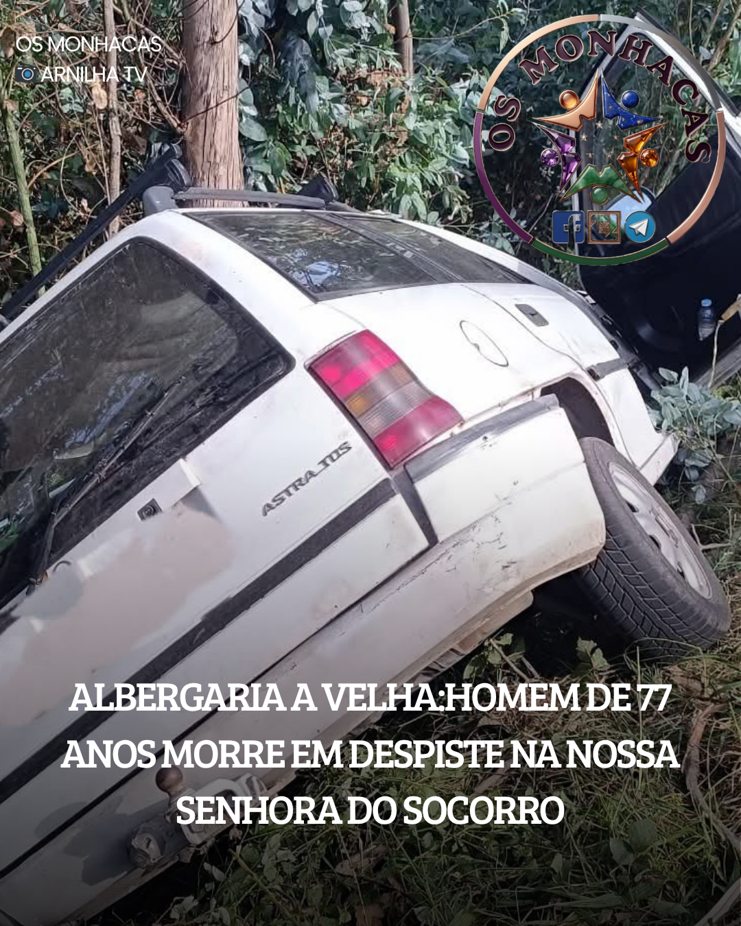 Albergaria a velha:Homem de 77 anos morre em despiste na Nossa Senhora do Socorro