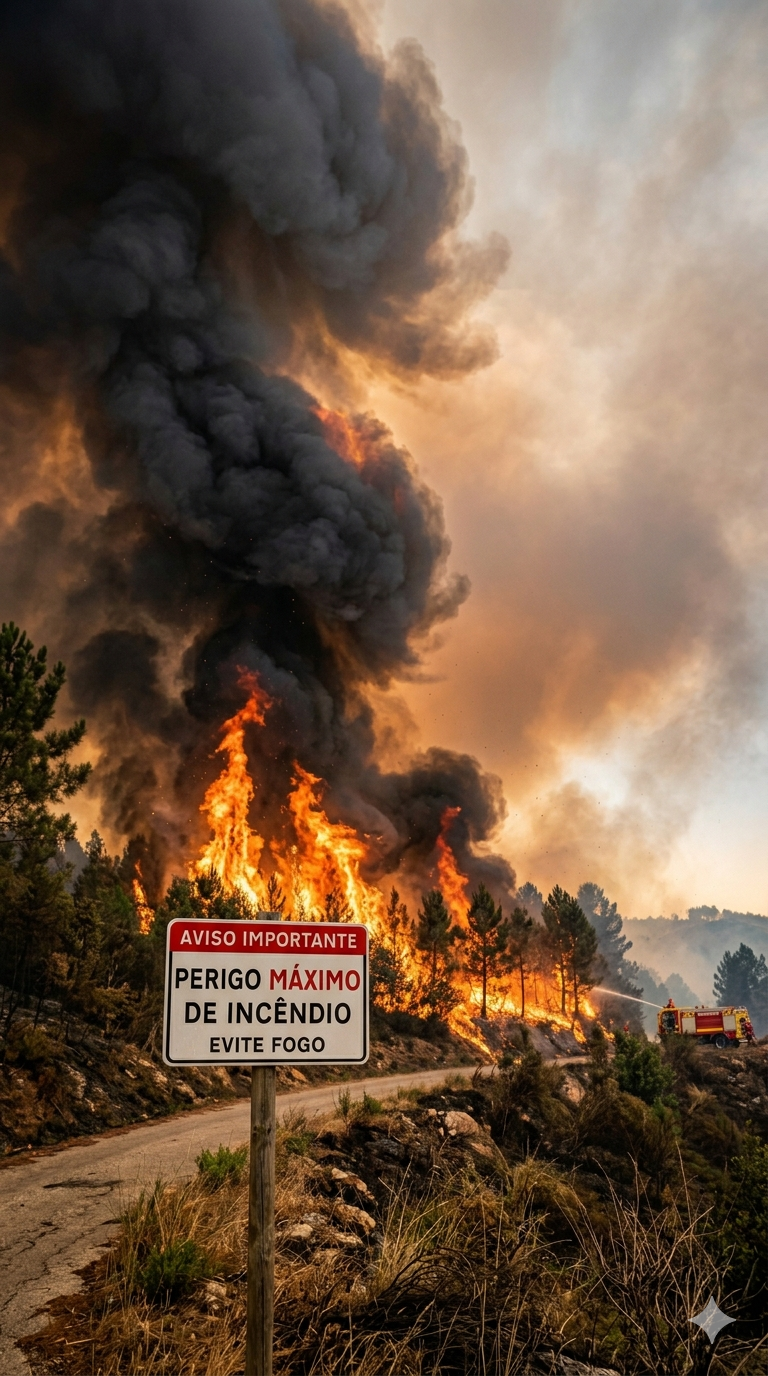 Quinze Concelhos em Perigo Máximo de Incêndio Rural
