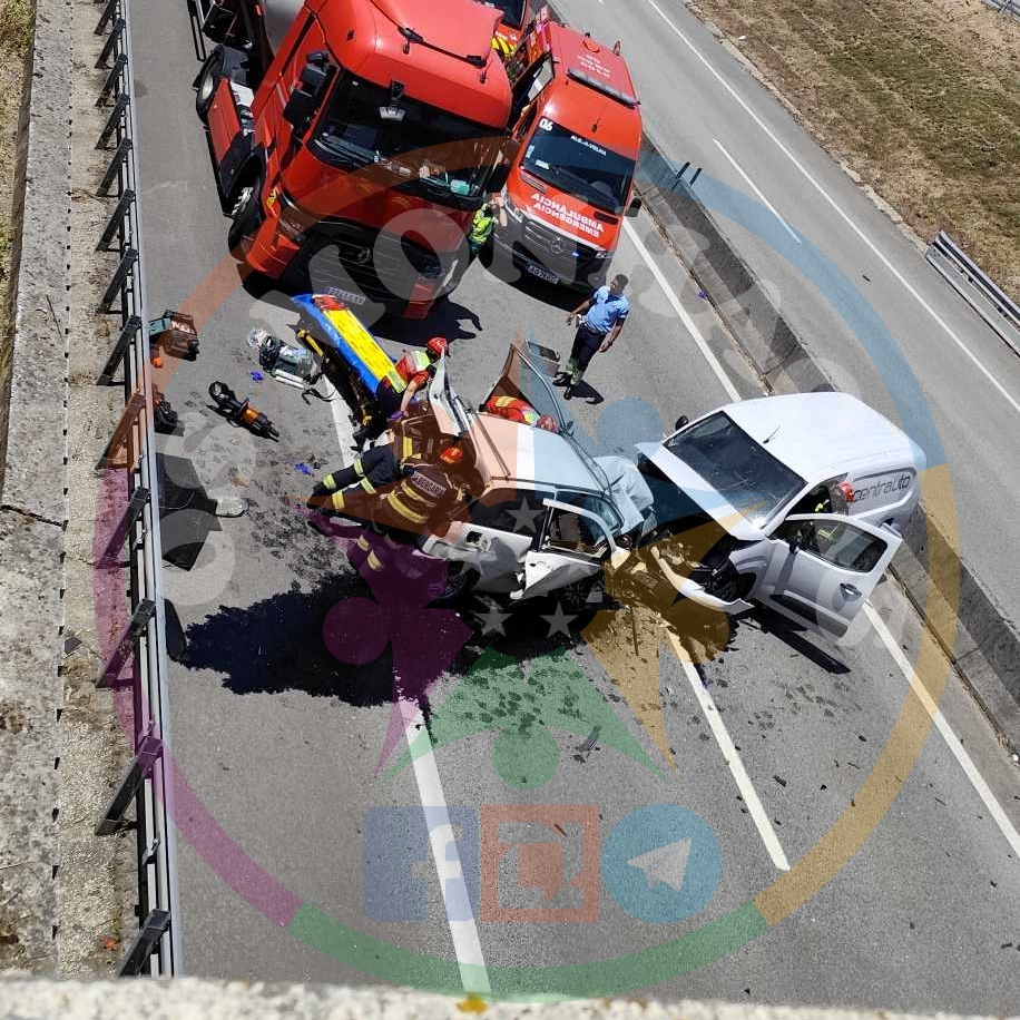 GRAVE ACIDENTE NA A25 CAUSA UM FERIDO GRAVE E OBRIGA À ATERRAGEM DE HELICÓPTERO