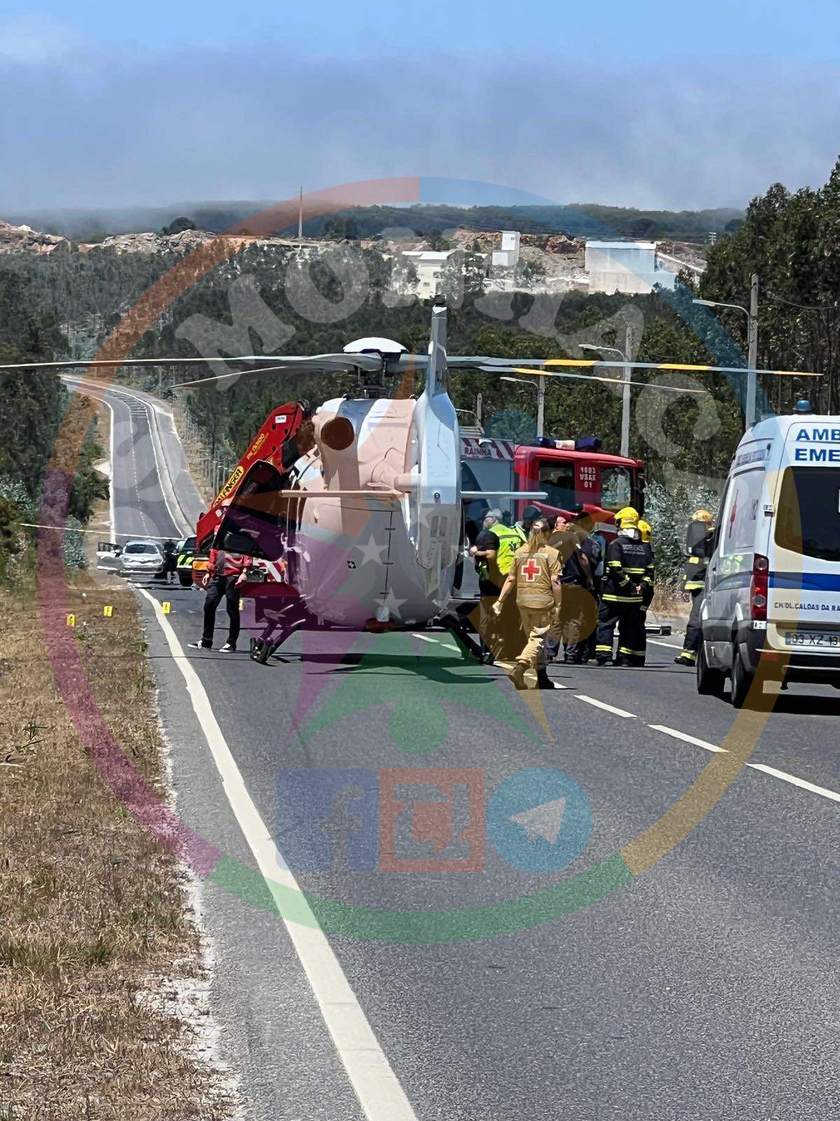 Atualização: Grave acidente na Variante Atlântica, nas Caldas da Rainha, resulta numa vítima mortal e num ferido grave.
