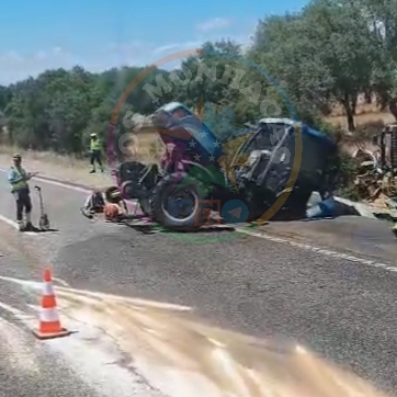 Colisão entre camião, carrinha e trator na A6 faz um morto e dois feridos