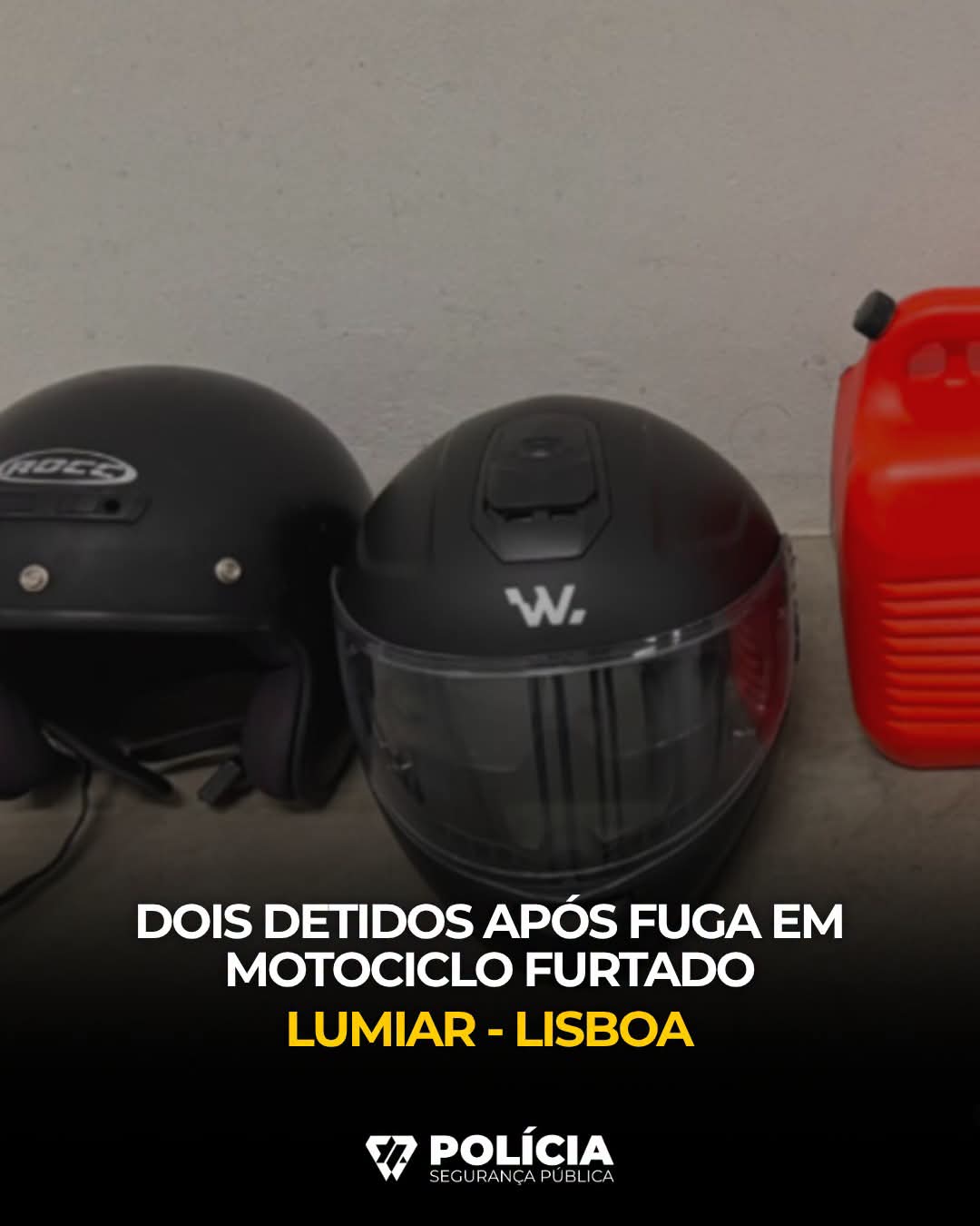 Dois detidos no Lumiar após fuga em motociclo furtado