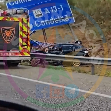 Um morto e quatro feridos graves em despiste na A1 em Condeixa-a-Nova